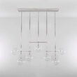 Candelabru modern din alama masiva si abajururi din sticla suflata, Soap B7 LG, B028 Schwunghome